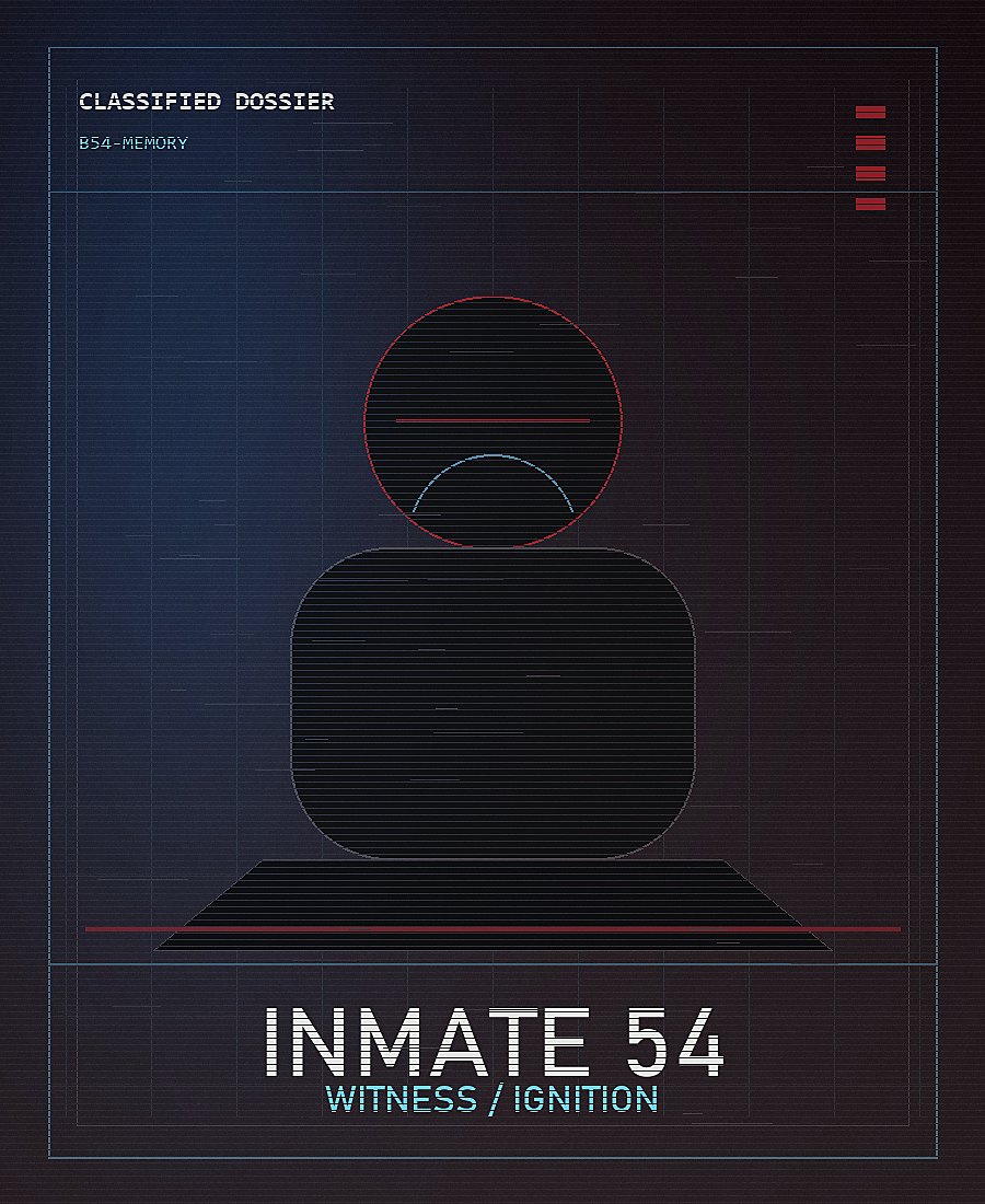 Abstract classified dossier for Nash, designation Inmate 54.
