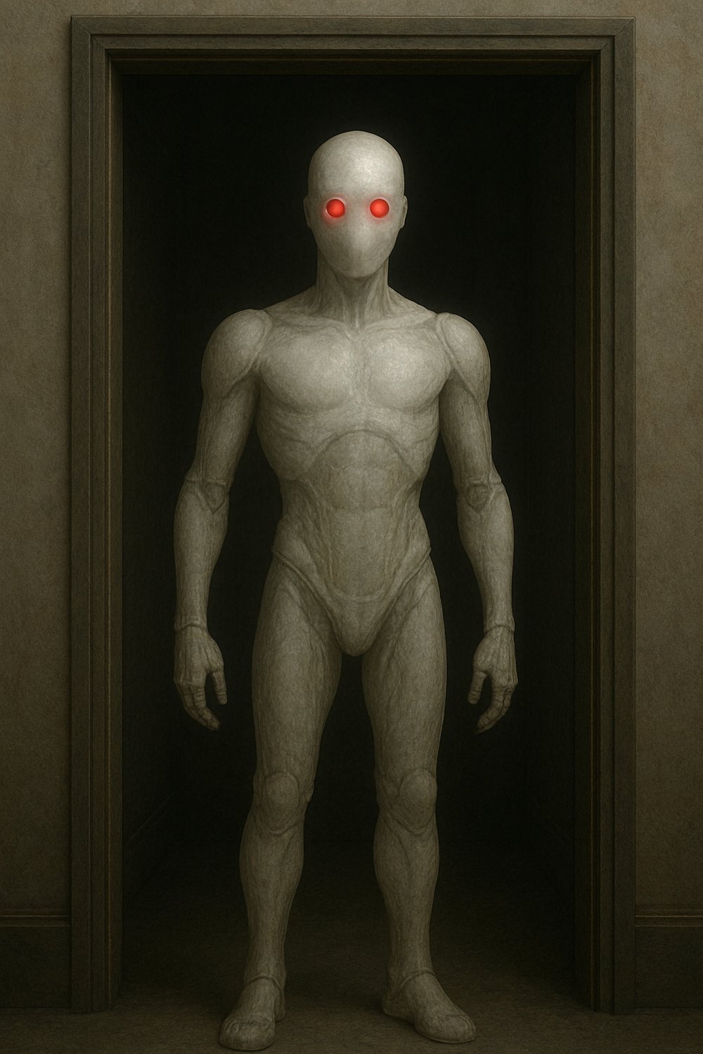 A single Protoclone standing in a dark doorway.